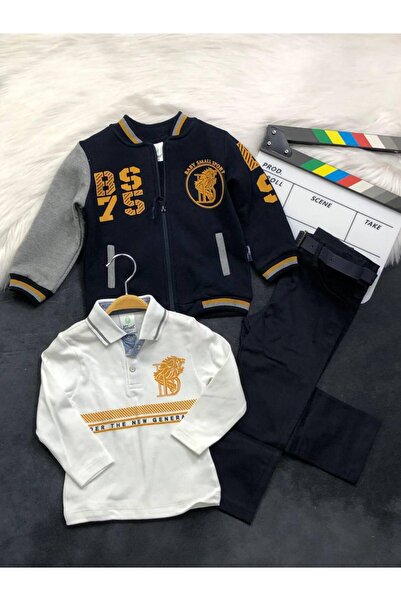 zavera for kids Boy's 4-Piece Set - 100% Cotton - Cardigan - Pants - Blouse - Belt