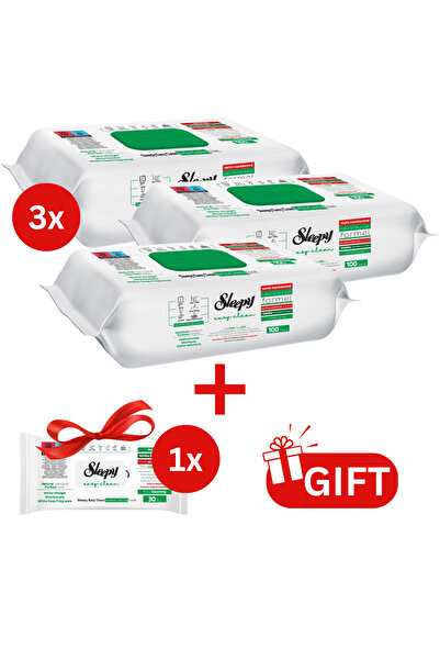 Sleepy PACHET PROMO: 3× Șervețele White Soap Additive 100 buc + 1× Șervețele ...