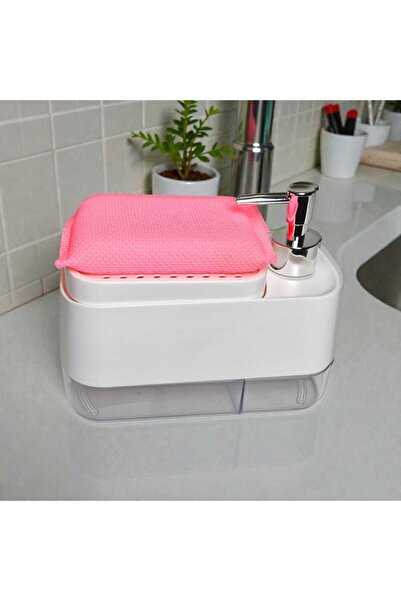 Ek Sanat 500 ml Çift Bölmeli Renkli Mutfak Banyo Sıvı Sabunluk – Süngerlikli ...
