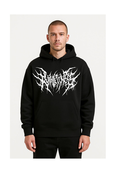 Advantage Grunge Gothic cu glugă Swea tricou – Stil întunecat, supradimension...