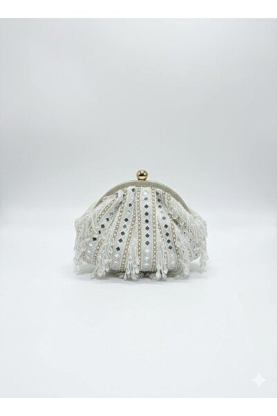 HH شنطة سهرة هندية شغل يدوي مخمل بالزركون والاحجار