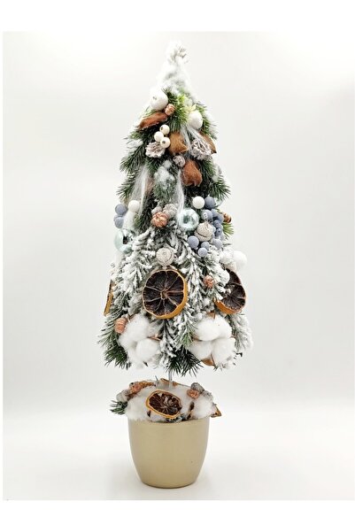 OEM Brad de Crăciun decorativ într-un ghiveci antic de aur