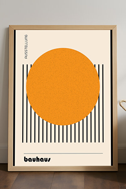 Duvarda Bauhaus poster sa prirodnim drvenim okvirom, dekorativna umetnička zi...