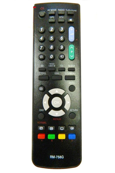 OEM Compatible remote control for Sharp TV RM-758G IR 1429 (138)