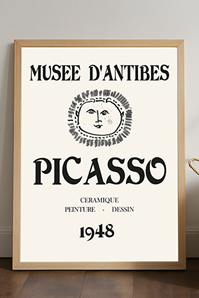 Duvarda Poster Pabla Pikasa sa prirodnim drvenim okvirom, dekorativna umetnič...