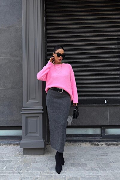 Auroveen Pulover supradimensionat din tricotaj moale, cu textură, model de ba...