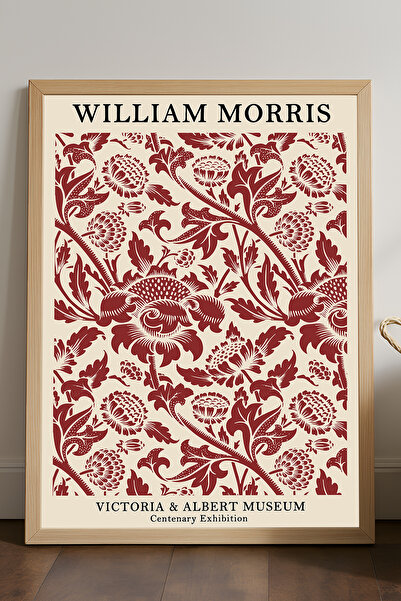 Duvarda Poster cu ramă din lemn natural William Morris, pictură decorativă ar...
