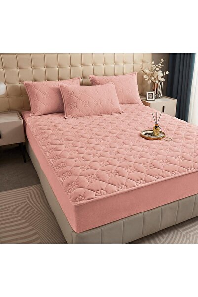 FANE Bed cover and 2 pillowcases, Velvet, Quilted Topper, 140x200cm