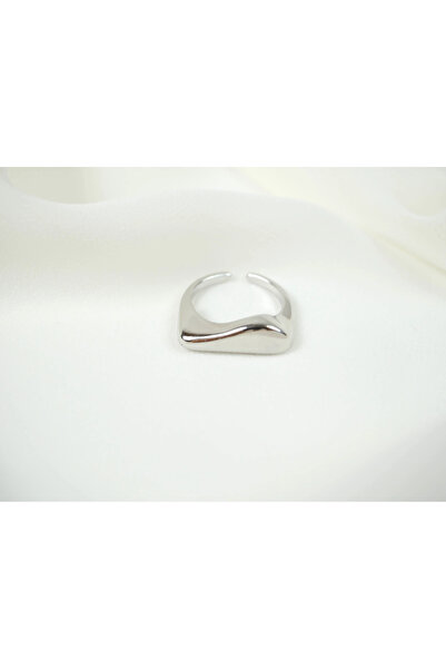 ATELİER TUĞBA خاتم YZK146 قابل للتعديل على شكل موجة الإصبع الصغير