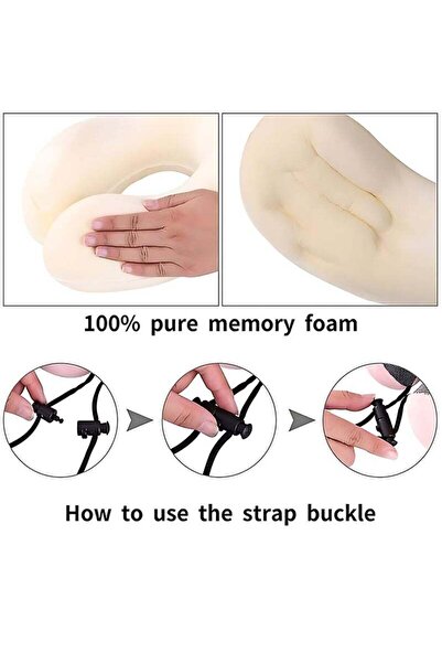 Generic U-Shaped Memory Foam Travel Neck Pillow, Comfortable and Breathable