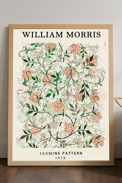 Duvarda Poster cu ramă din lemn natural William Morris, pictură decorativă ar...