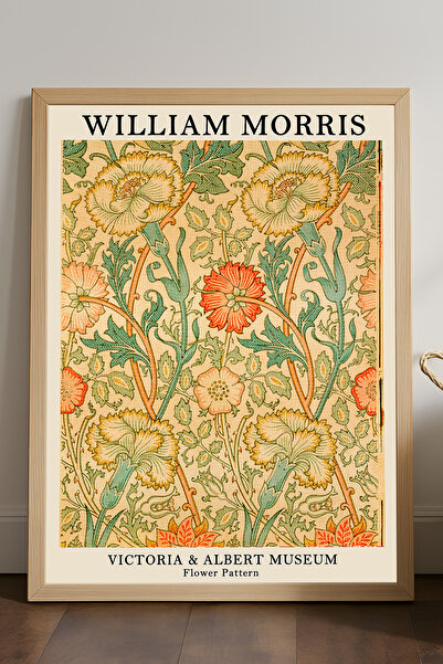 Duvarda Poster cu ramă din lemn natural William Morris, pictură decorativă ar...