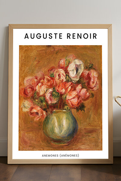Duvarda Poster înrămat din lemn natural Auguste Renoir, pictură decorativă ar...