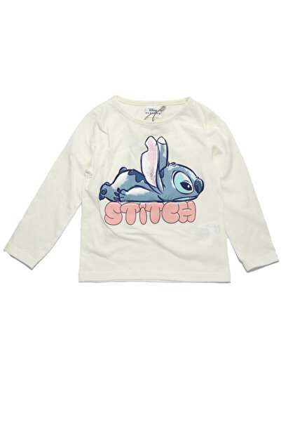 Lilo & Stitch Bluza alba cu maneca lunga Sleepy Stitch