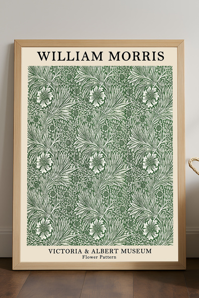 Duvarda Poster cu ramă din lemn natural William Morris, pictură decorativă ar...