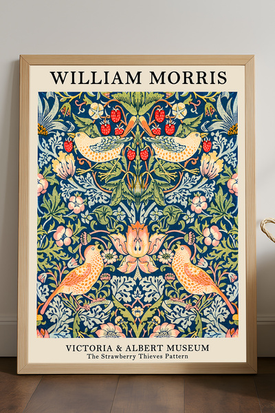 Duvarda Αφίσα με φυσικό ξύλινο πλαίσιο από τον William Morris, διακοσμητική κ...