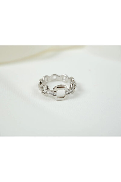 ATELİER TUĞBA خاتم سلسلة سداسي YZK148 فضي