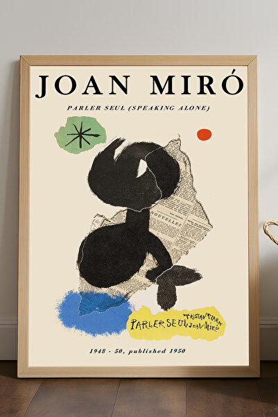 Duvarda Αφίσα με φυσικό ξύλινο πλαίσιο από τον Joan Miro, διακοσμητική καλλιτ...