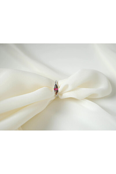 ATELİER TUĞBA خاتم YZK135 قابل للتعديل بتفاصيل دقيقة باللون العنابي