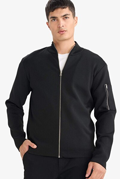 DeFacto Standard Fit Turtleneck Knitwear Cardigan F7641Ax25Wn