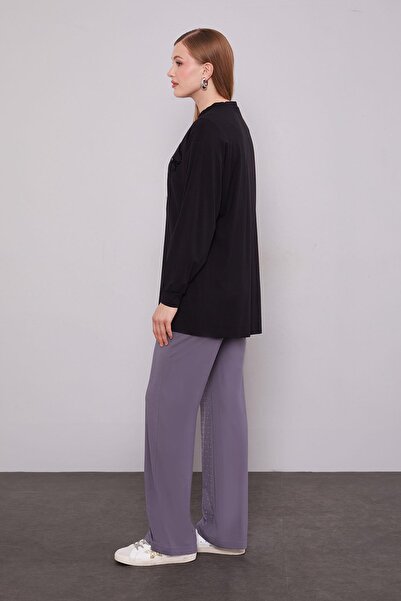 Levidor Black Clover Pattern Detailed Double Suit