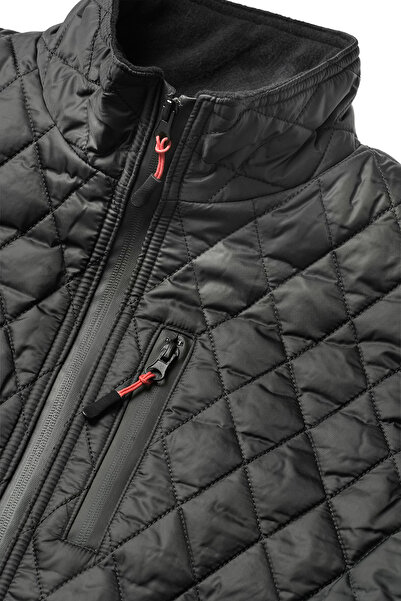 HAMİTOGULLARI Μαύρο γιλέκο με αντεστραμμένο φερμουάρ