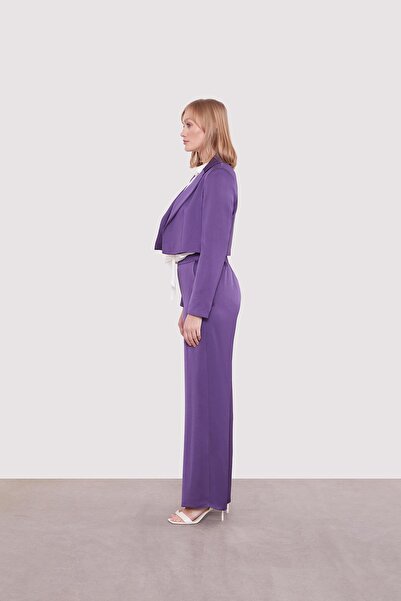 Levidor Purple Bolero Jacket Two-Piece Set