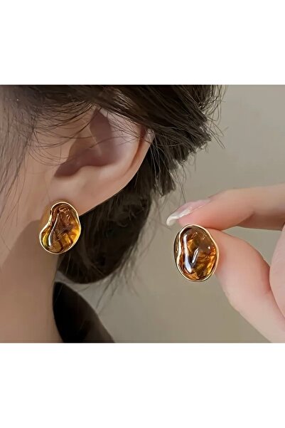 MURASSA BUTİK Minimal Retro Reçine Küpe