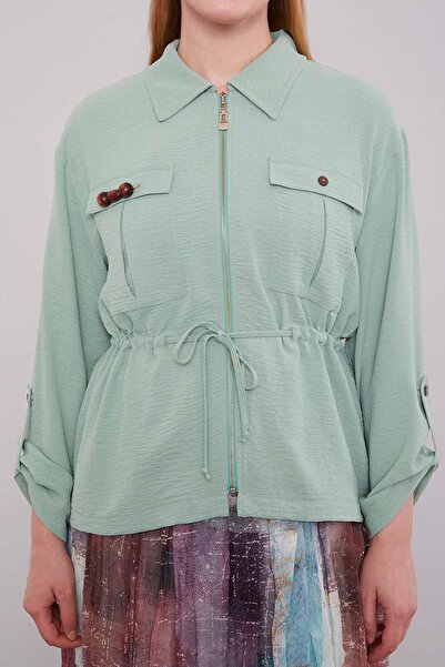 Levidor Mint Green -Mint Green Mixed Pattern Skirt Set