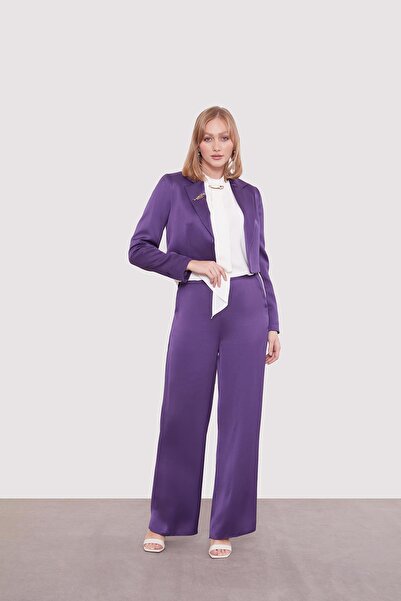 Levidor Purple Bolero Jacket Two-Piece Set