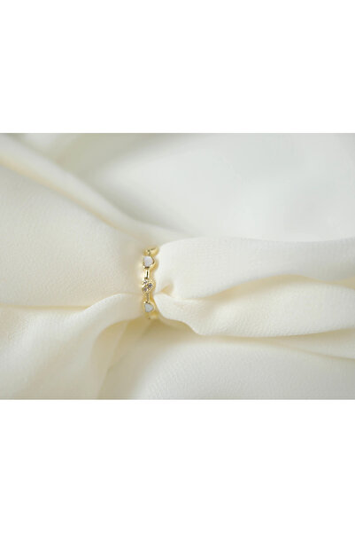 ATELİER TUĞBA خاتم YZK142 قابل للتعديل بتصميم قلب صغير على شكل عصفور