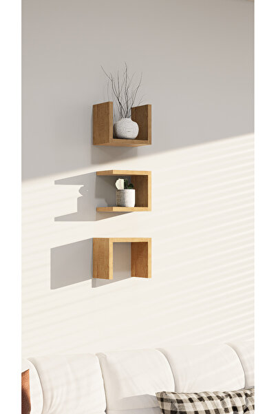 BarkOne NordicFrame Atlantik Çam Duvar Rafı Seri:2