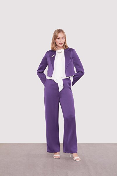 Levidor Purple Bolero Jacket Two-Piece Set