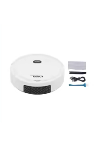 sweeping Robot de curățare cu mop automat 3 in 1, alb, 21x21x5,5 cm, set complet