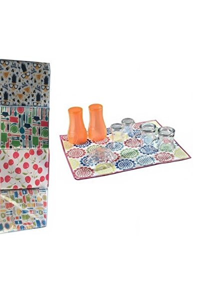 ELİZ BERRA MODA 5 Pieces of Microfiber Drying Dish Mats