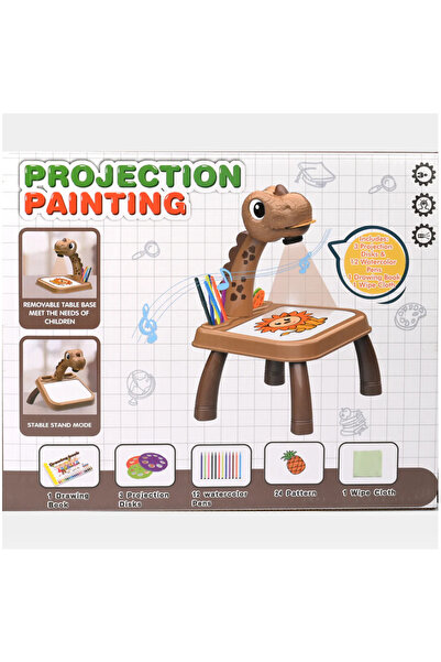 OEM Children's Drawing Board with Projector, 3 Discs with 24 Templates, 12 Markers, Musical Function