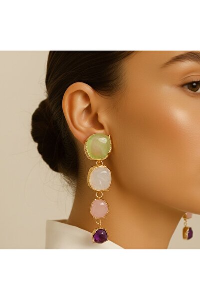 JEWELRY أقراط متدلية ملونة