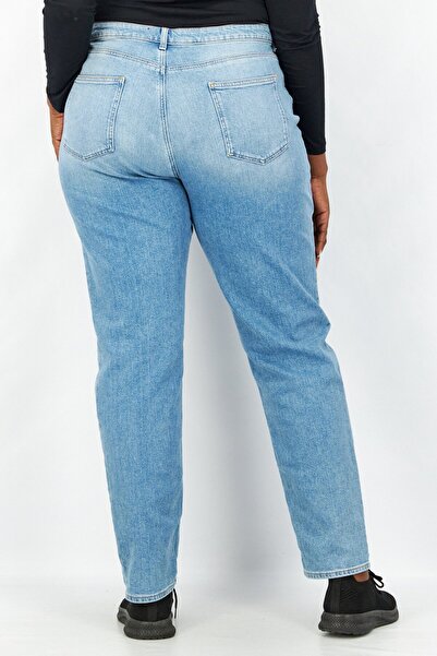 ASOS Women Curve Fit Washed Denim 34 Length Jeans, Blue