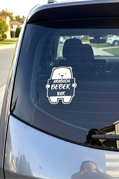 Yalıgraf Reklam Tabela ملصق سيارة 'هنا طفل' مع دمية دب