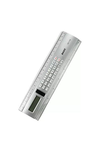 BASIC Student Calculator Ruler, 20 cm Length, Digital Display, Functions