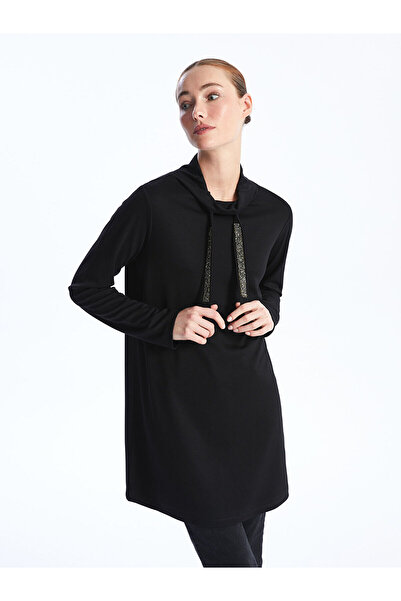 LC Waikiki LCWAIKIKI Classic Degaje Collar Printed Long Sleeve Women's Tunic