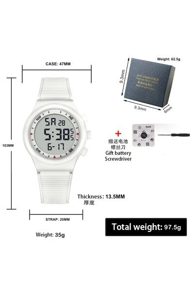 shiyunmei New men's and women's sports watches, timing alarms, night light multifunctional electronic watches