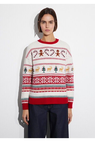 Mavi Πουλόβερ με θέμα την Πρωτοχρονιά Loose Fit / Loose Comfortable Cut 1710863-70057