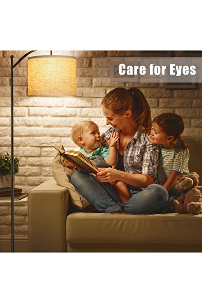 YESMAX Floor lamp for Living Room, Long Floor Lamp Standing Lamp Reading Light for Home and Office