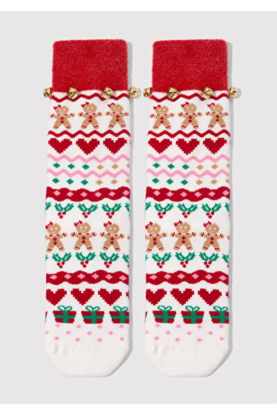 Mavi Новогодишни бели чорапи с ботуши 1913701-34329