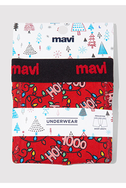 Mavi Yılbaşı Temalı Baskılı Boxer 0912111-70477