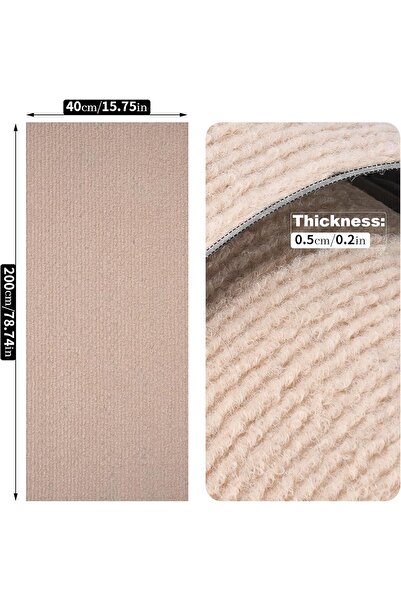 Arabest Trimmable Cat Scratch Mat pad Self-Adhesive Cat Scratching Post Carpet Covered Cat Tree Shelves