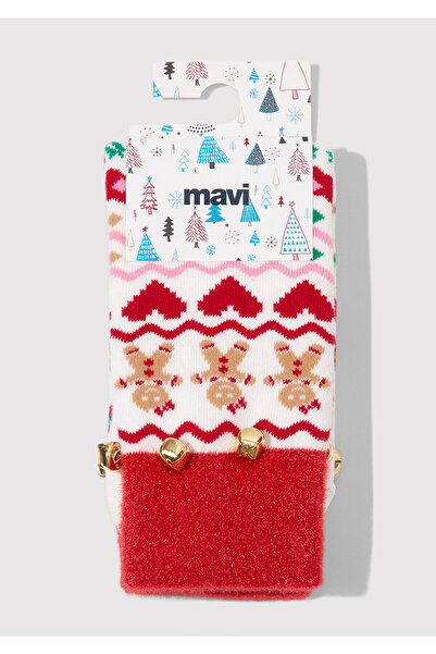 Mavi Новогодишни бели чорапи с ботуши 1913701-34329