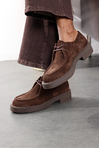 5in1Canpolat Brown Lace-Up Loafer 20467