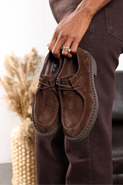 5in1Canpolat Brown Lace-Up Loafer 20467
